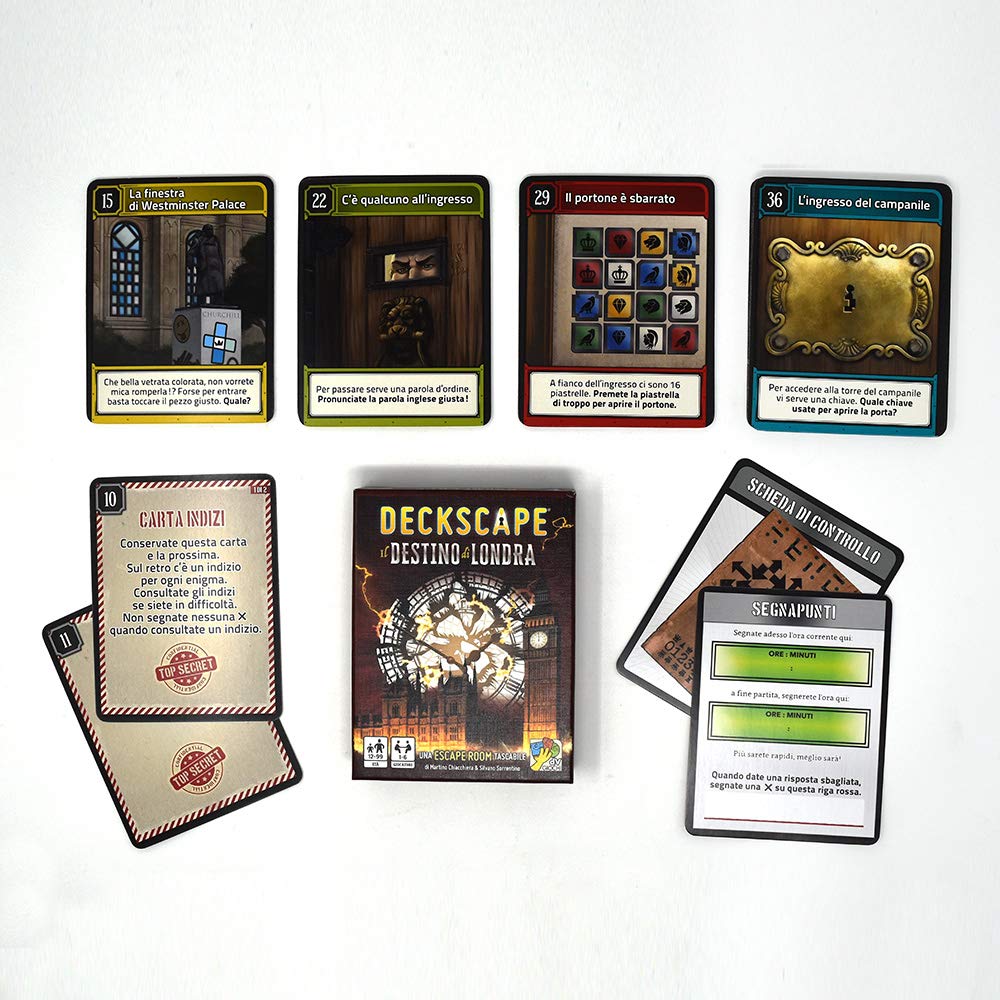 DV Giochi Deckscape: Il Destino Di Londra + L'Ora Del Test - 2 Escape Room Tascabili (Italiano)