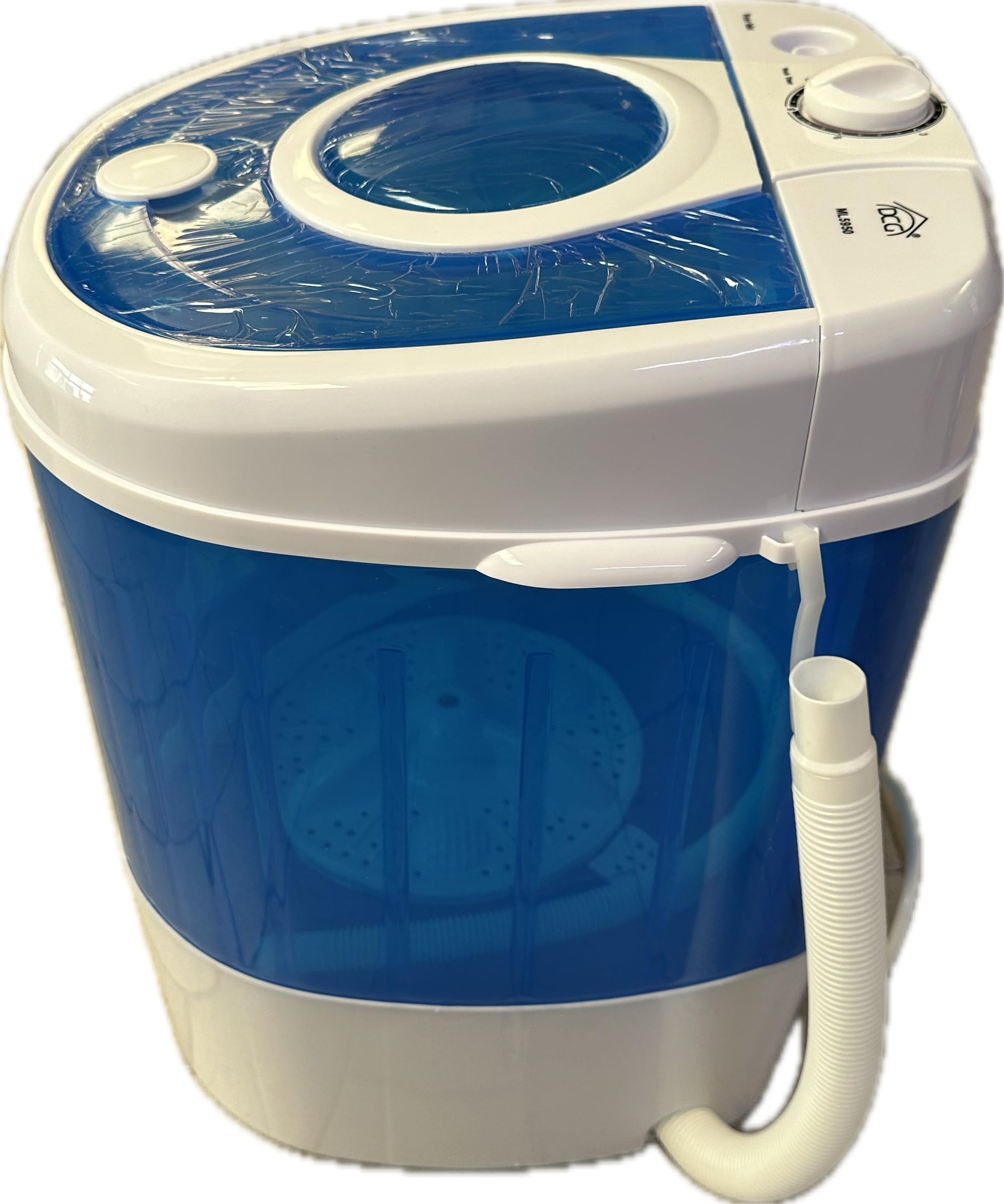 DCG Eltronic ML5950 Portatile Caricamento dall'alto 2kg Blu, Bianco lavatrice