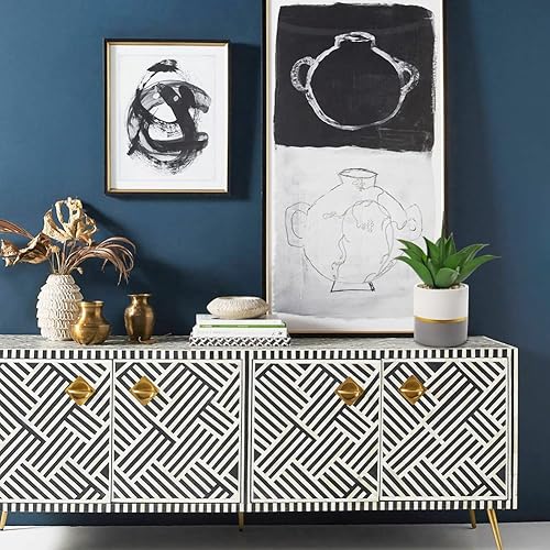 Miniatura 7 de Briful Suculentas plantas artificiales de aloe de agave falsas en maceta dorada y gris oscuro, 11.8 pulgadas de alto, pequeña planta de casa