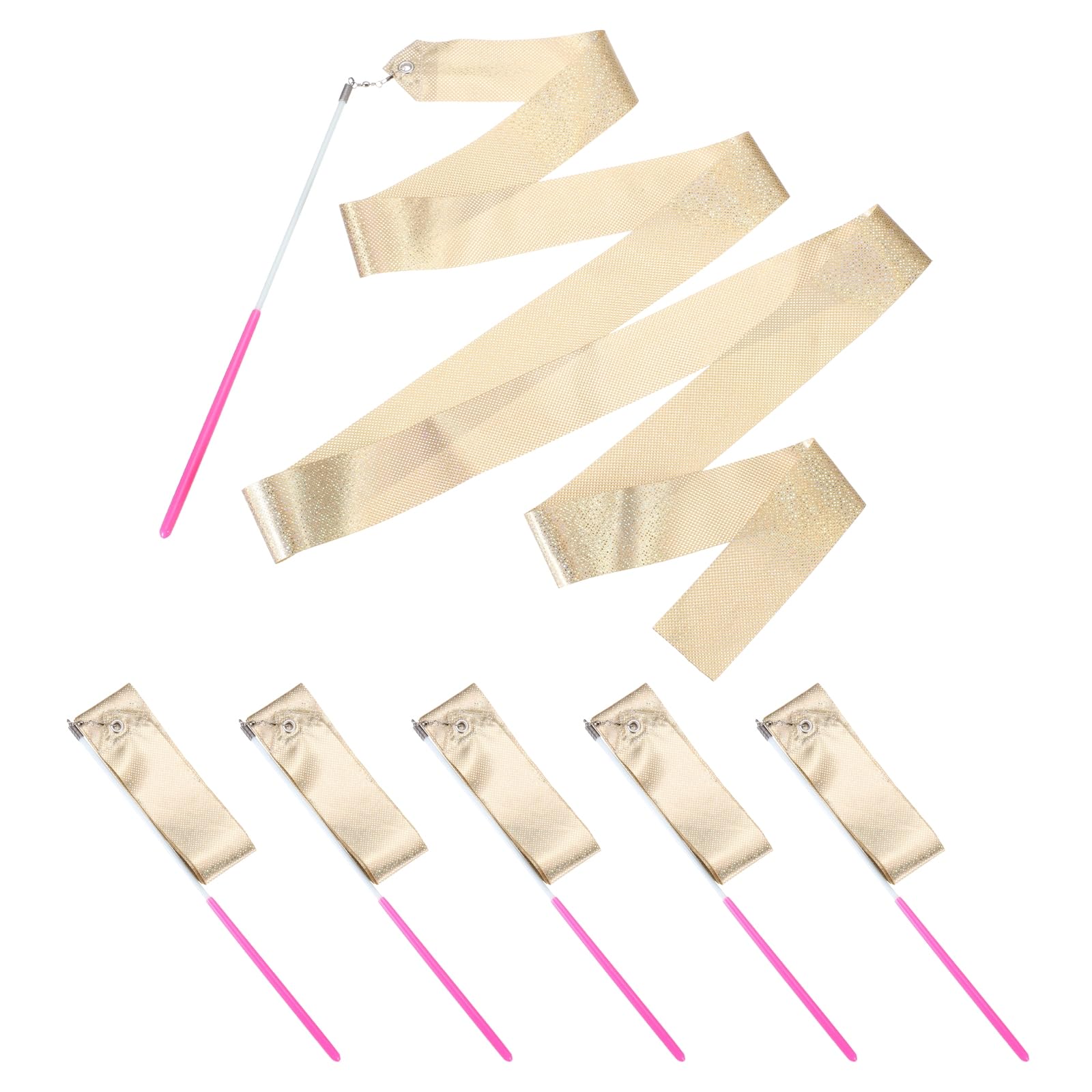 PATIKIL Dance Ribbons, 6 Pack 78.7 Inch Gymnastics Dance Streamers with Non-Slip Wand Dance Flags for Gifts Dancing