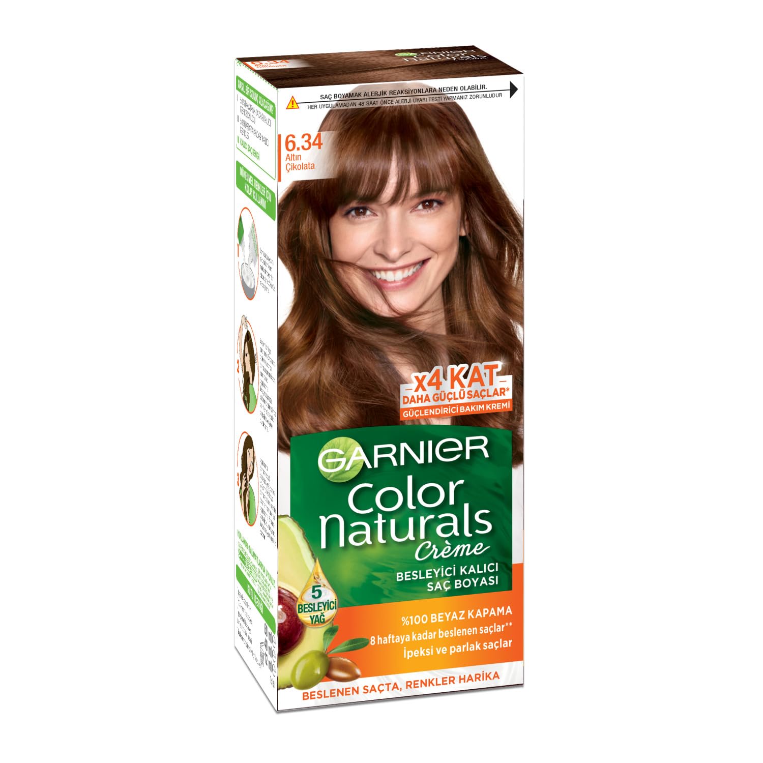 Garnier Color Naturals Saç Boyası 6.34 Altın Çikolata