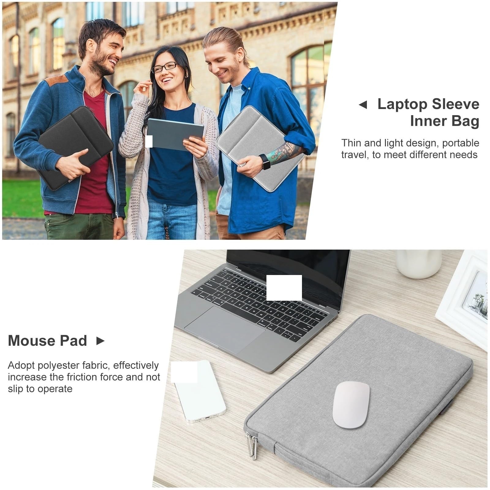 Funda Impermeable for Ordenador portátil, Bolso y asa for de 15-16,7 Pulgadas, 14-15, 12,5-13,5 para Ordenador