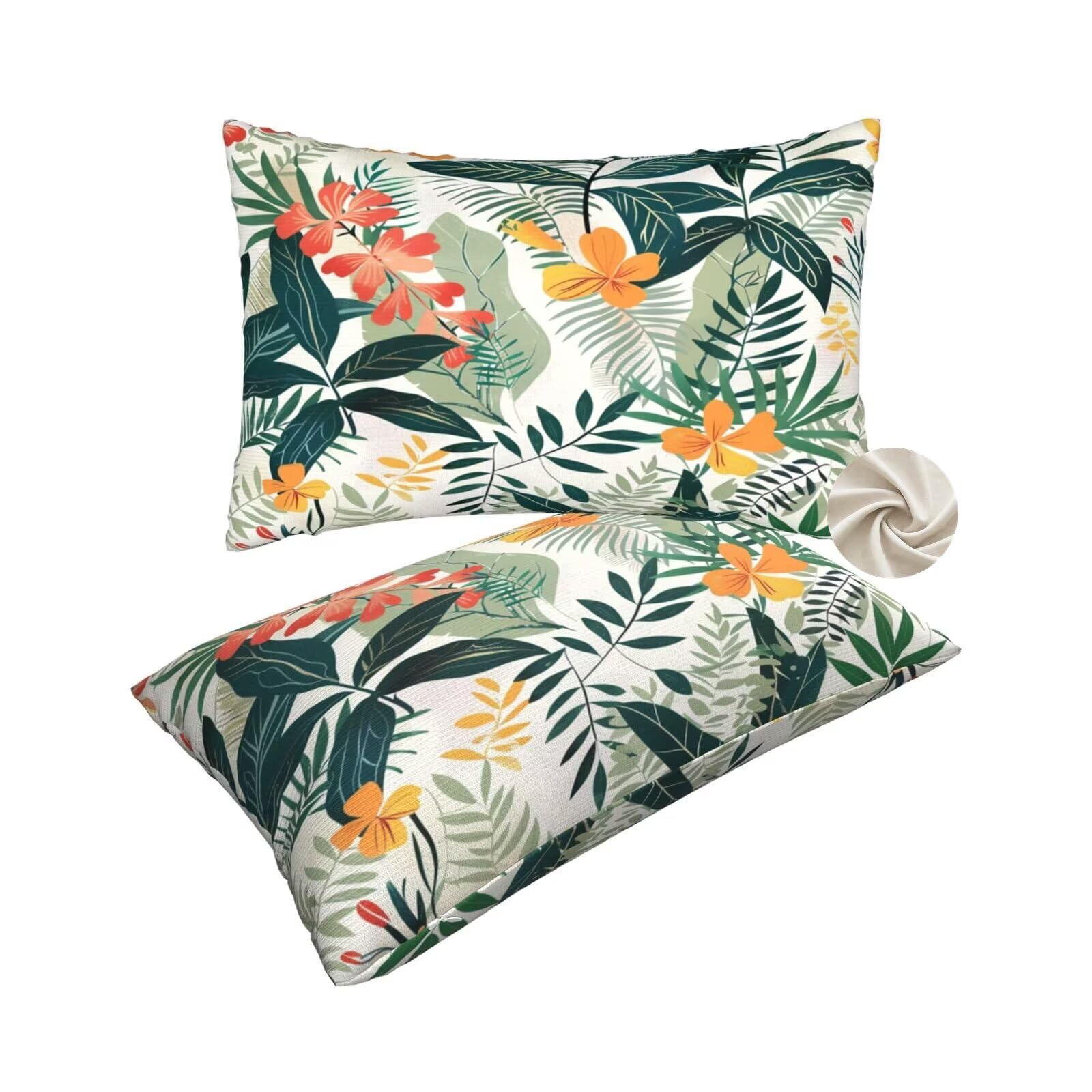 Housses de coussin 50x80 cm vert anti-terne pour raviver un canapé ou lit déco chambre