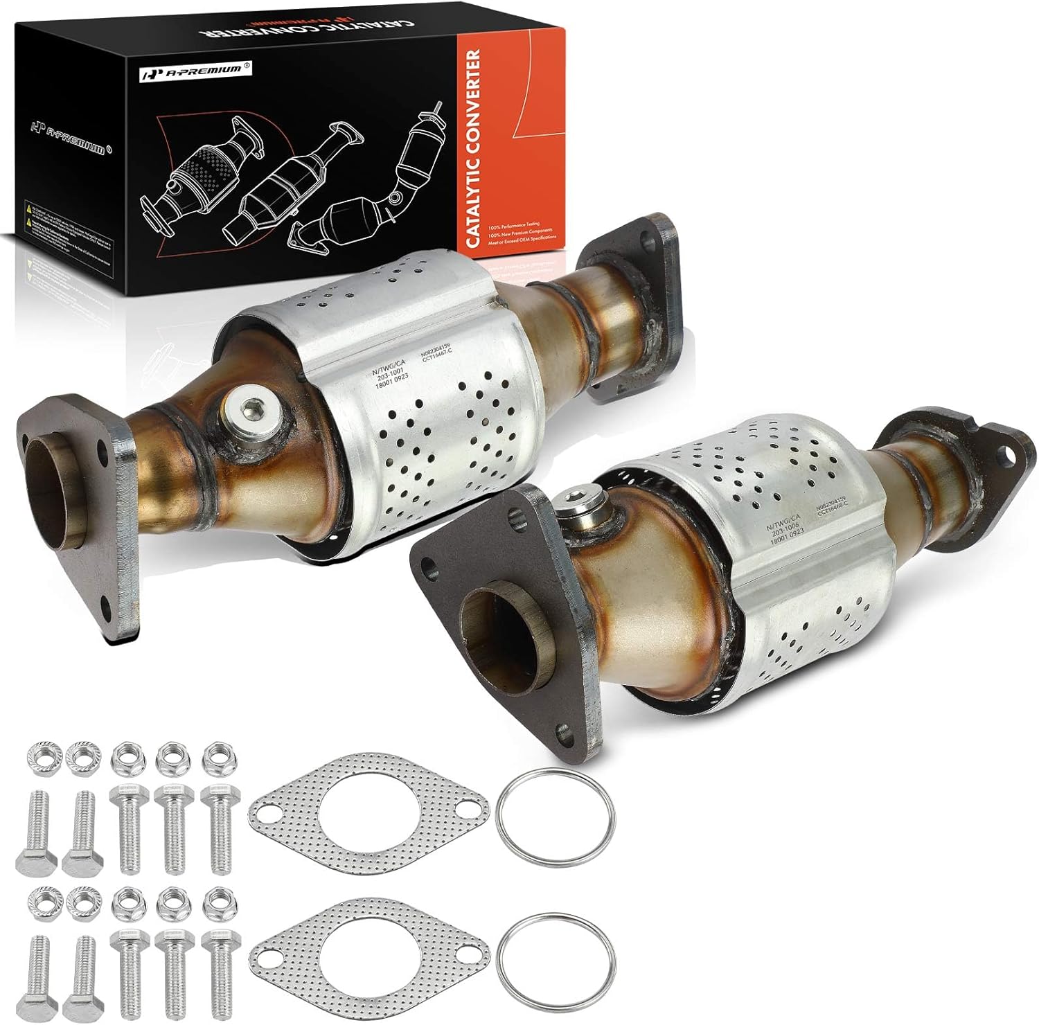 A-Premium Front 2-PC Catalytic Converter Kit Direct-Fit Compatible with Nissan Frontier 2005-2019, Pathfinder 2005-2012, NV1500, NV2500, NV3500, Xterra & Suzuki Equator, 4.0L, EPA Compliant