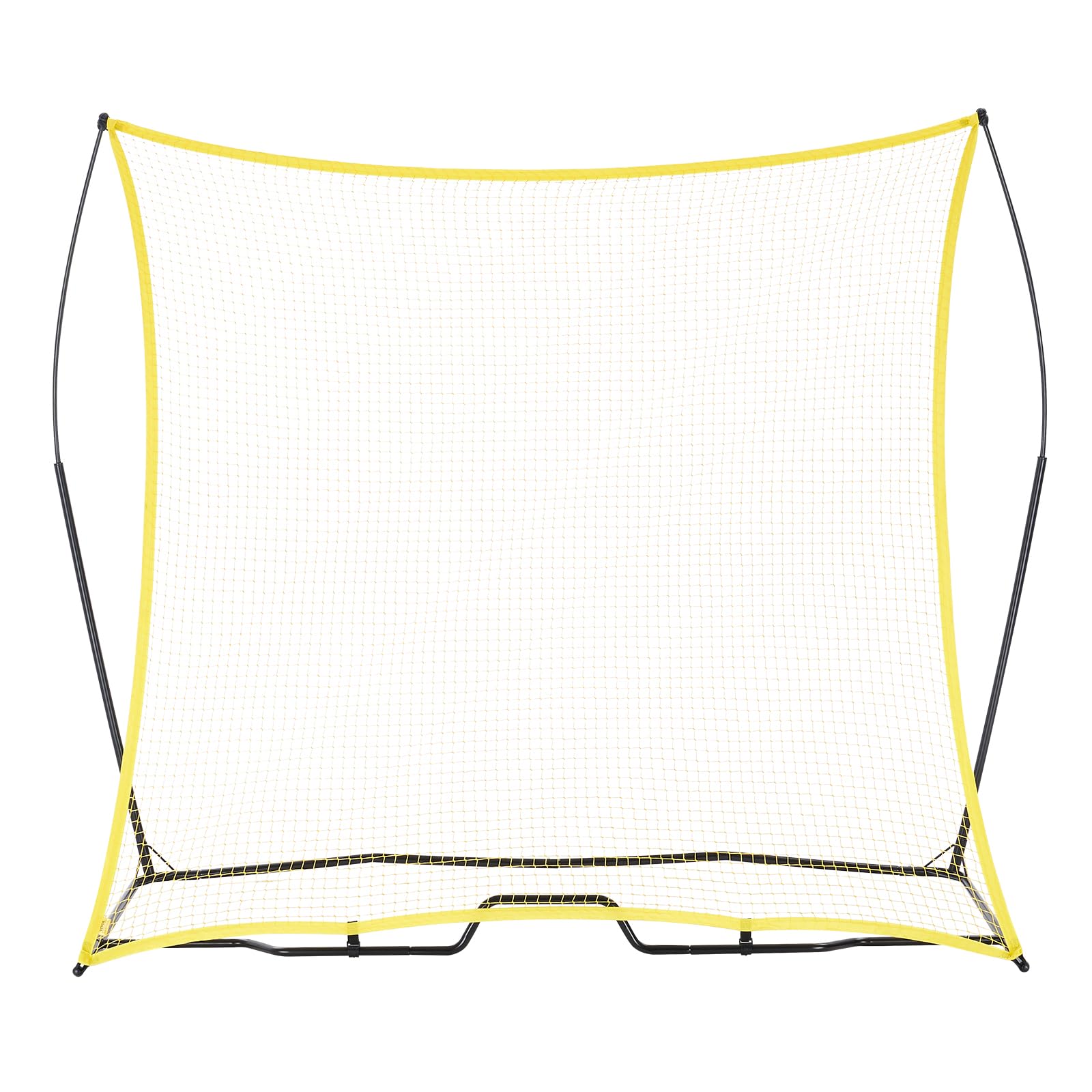 VEVOR Portatile Allenatore di Calcio 213,36 x 213,36 cm Ferro Poliestere Attrezzatura da Allenamento da Calcio, Rete da Rimbalzo da Calcio Sportiva, con Borsa Portatile, per Allenamento di Squadra