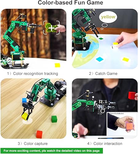 Miniatura 7 de Yahboom Kit de brazo robótico 6DOF con RaspberryPi 5-4GB RAM AI programable electrónico DIY Robot Hand Building para adultos ROS código abierto con