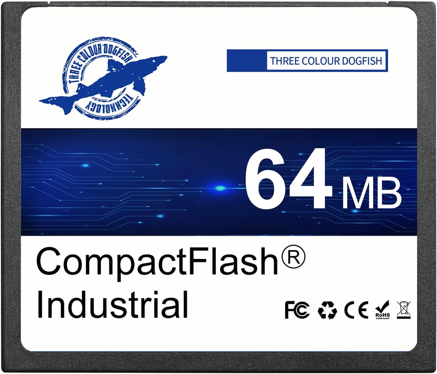 Dogfish 64MB Compact Flash Memory Card, Industrial CF Card Type I for Industrial Equipment, CNC Machines, Embedded Systems and Old Cameras
