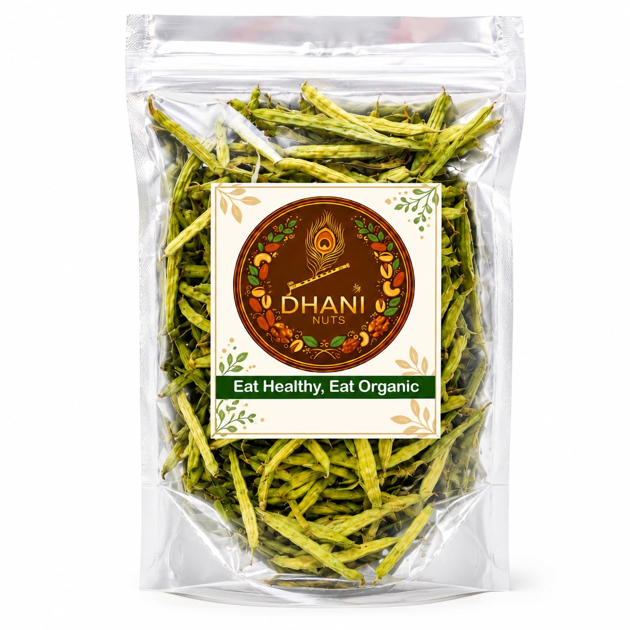 DHANI NUTS Gwarfali (Dry Cluster Beans) ग्वार फली Ramfali, Guarfali Dry Natural Gawar Fali | Sukhi Fresh Gawar Fali | Sukha Saag | Dry Vegetable 100gram-image-1