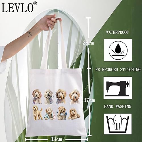 Miniatura 2 de LEVLO Cockapoo Bolsa de maquillaje cosmético regalo Cockapoo amante regalo Cockapoo Dog Mom Bolsa de viaje Cockapoo Merchandise, Bolso tote