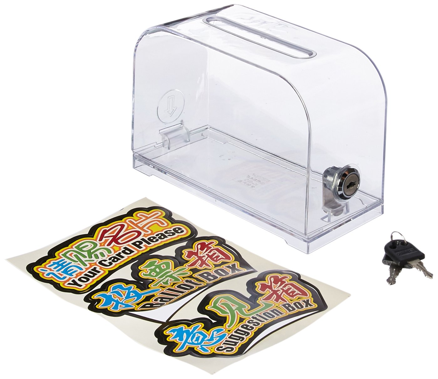 Buy Polmart Round Clear Suggestion Box/Business Card Box/Ballot Box