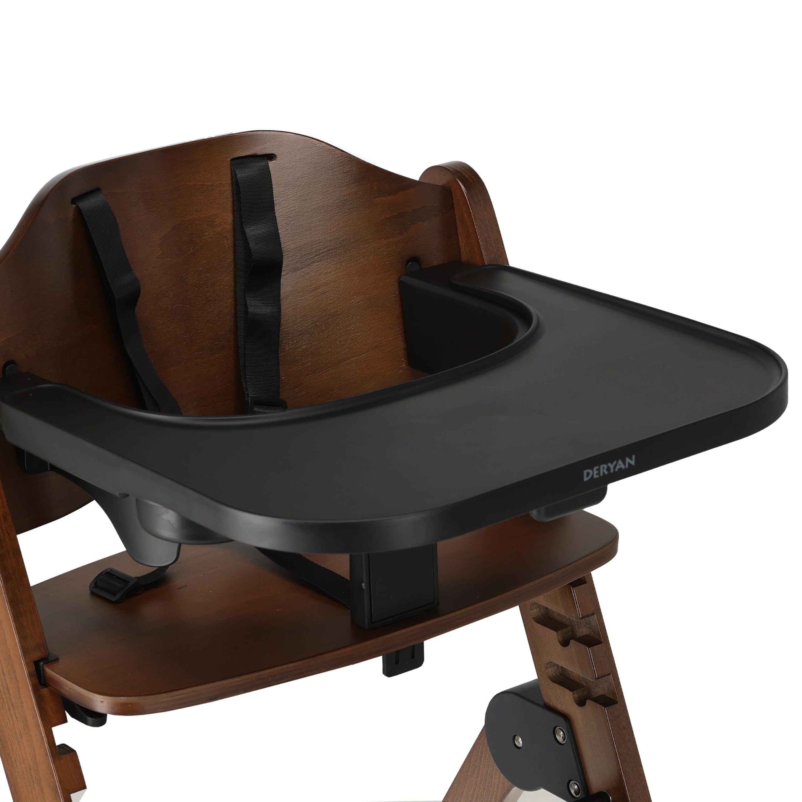 Chaise haute Deryan Odin pour bébé et enfant, marron foncé