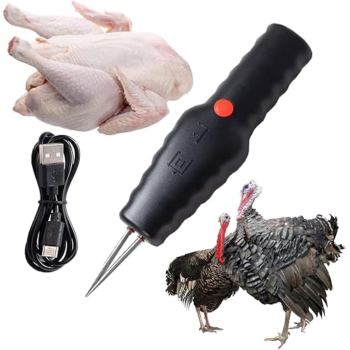 Chicken Plucker Machine Poultry Feather Removal for Chicken, Duck, Turkey - Black