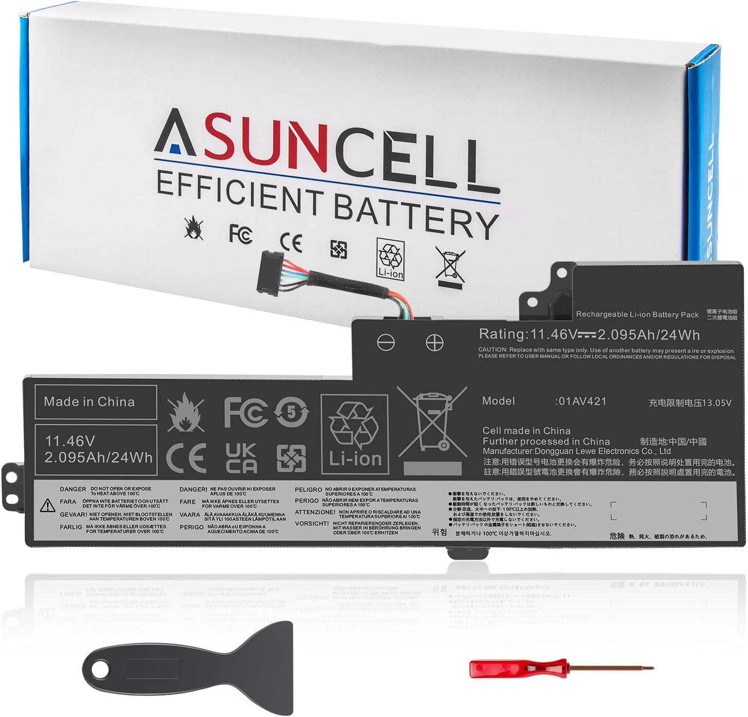 ASUNCELL 01AV421 T470 T480 Laptop Battery Replacement for Lenovo ThinkPad A475 A485 TP25 Series Notebook SB10K97578 01AV419 01AV420 01AV489 SB10K97576 SB10K97577 11.46V 24Wh 2095mAh