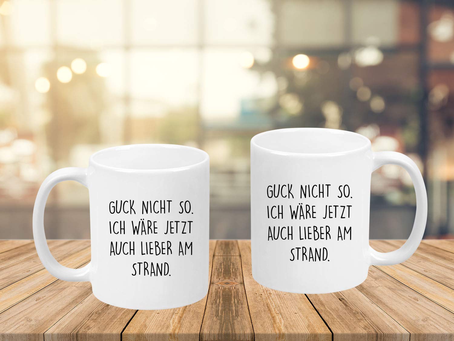 TassTicker® – « Ist Mir Egal » - Imprimé Des Deux Côtés – Tasse