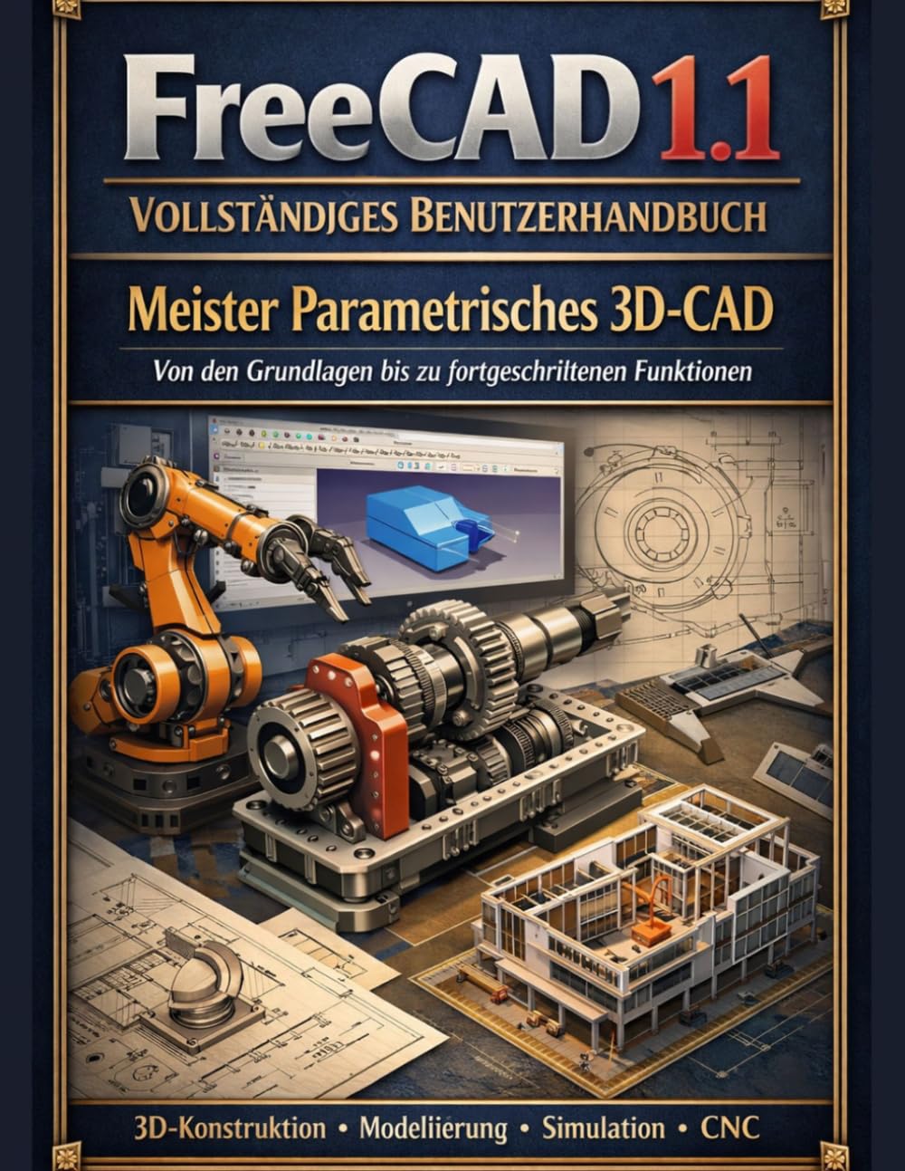 FreeCAD 1.1 Vollständiges Benutzerhandbuch: Meister Parametrisches 3D-CAD – Von den Grundlagen bis zu fortgeschrittenen Funktionen