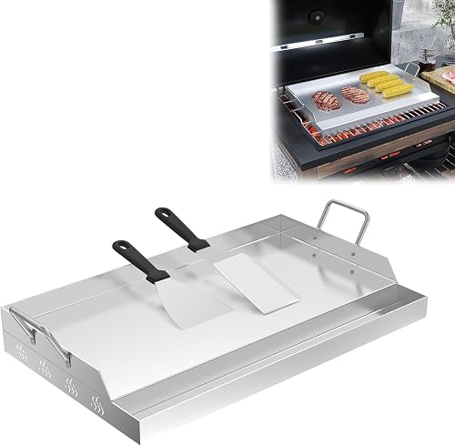 Plaque de cuisson en acier inoxydable avec poignées 51 x 32 LZQ
