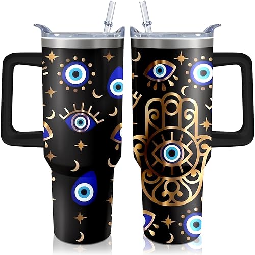 Vista 13 de Vaso de 40 onzas con asa para estilista para estilista, para mujer, taza aislada de acero inoxidable, botella de agua para peluquería, cosmetología