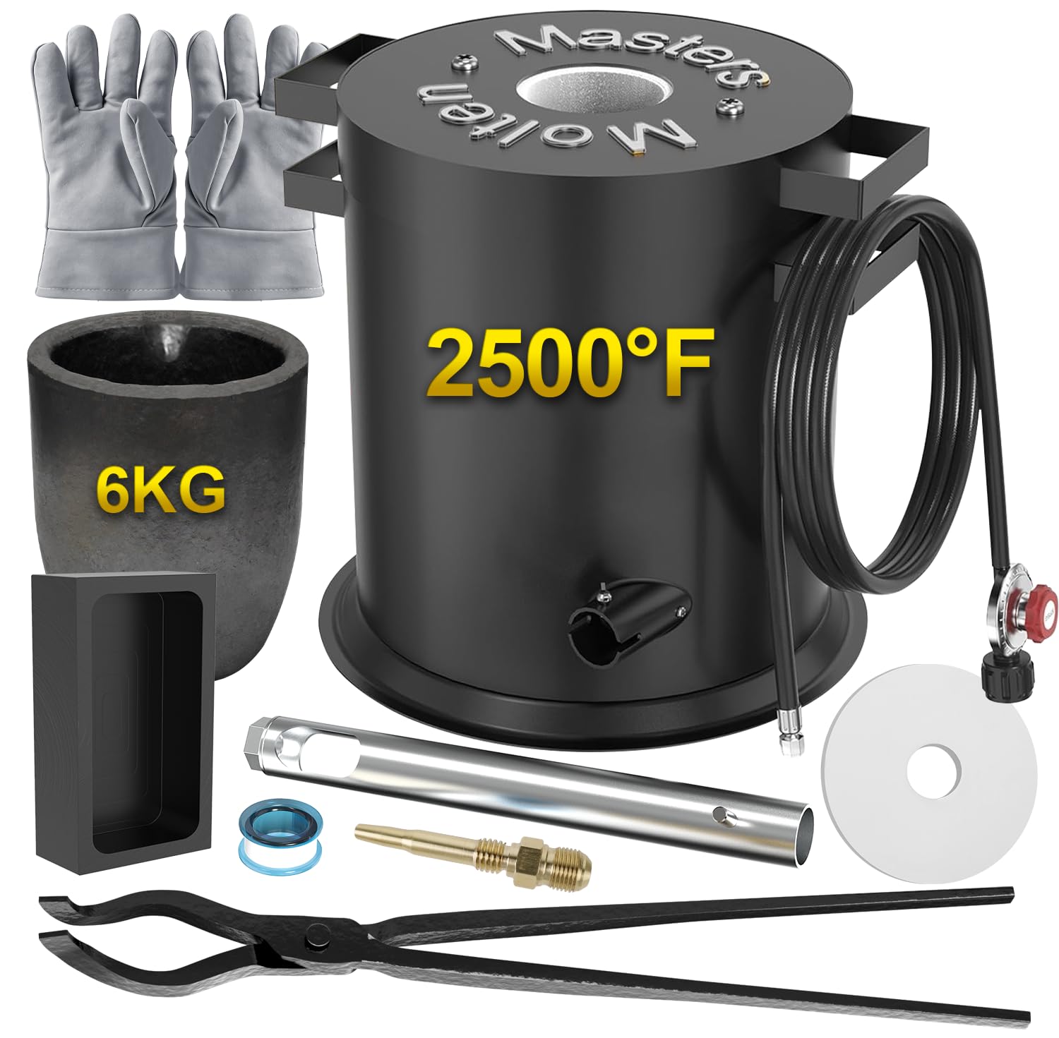 Amazon.com: MMasters 6KG Propane Melting Furnace Kit, 2500°F High