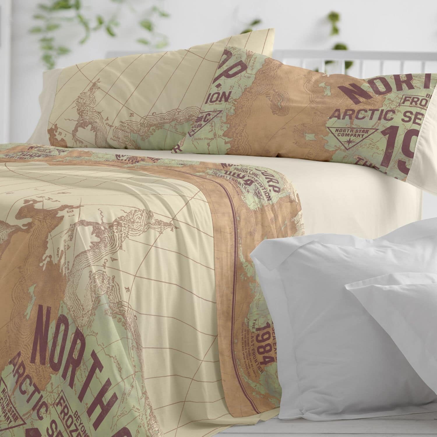 Burrito Blanco | Juego de sábanas | Cama de 135cm. (+Medidas Disponibles) | Diseño 101 | Color Tierra (135x190/200cm.)