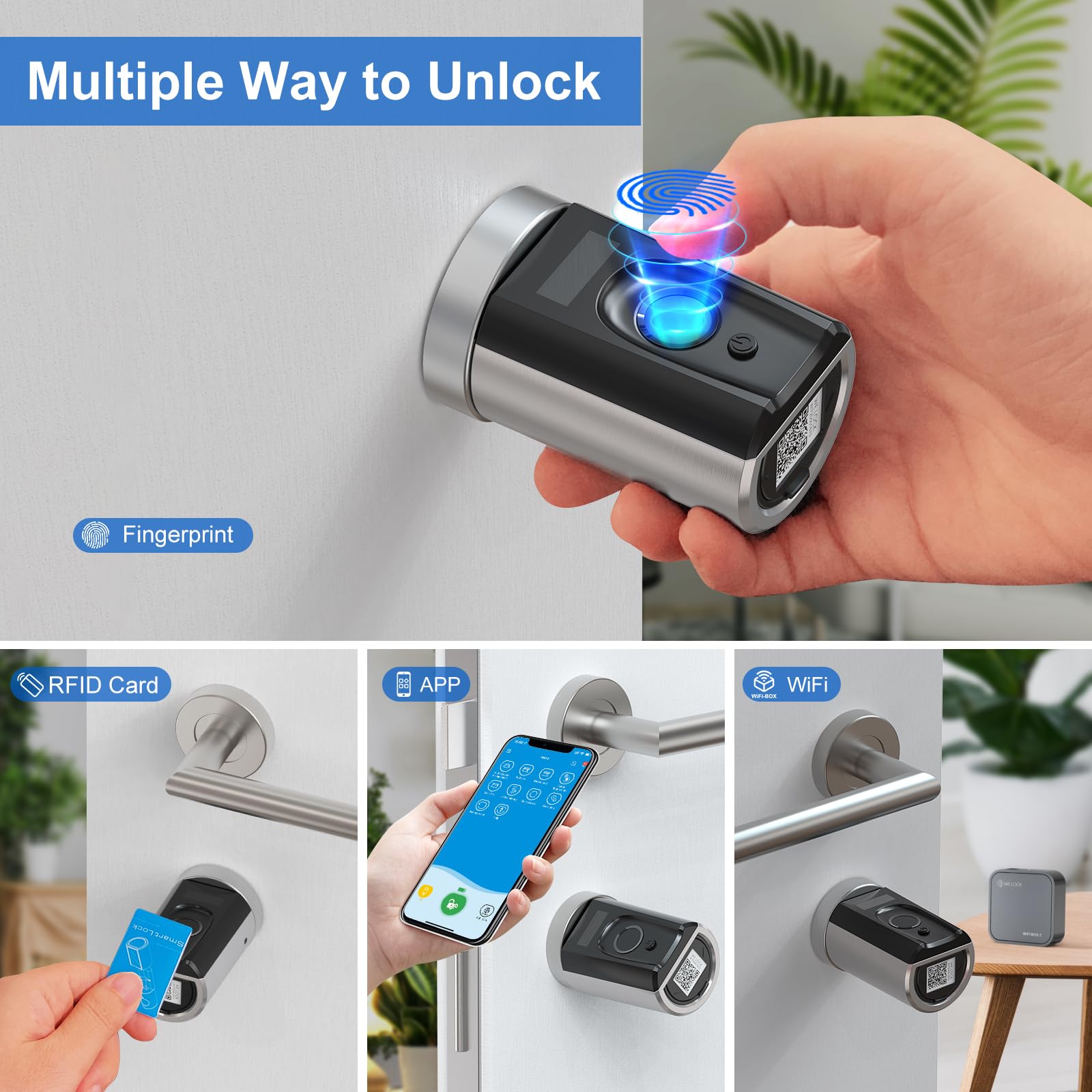 Serratura Intelligente Impronte Digitale RUILON - Sblocco Bluetooth, Card, App - Foto 11