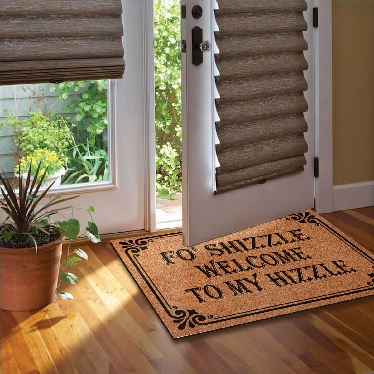 Fo' Shizzle Welcome to My Hizzle Entryway Rugs Indoor Non Slip Door Mat Indoor Front Door Rug, Rug for Entryway Indoor Mats 30"X18"