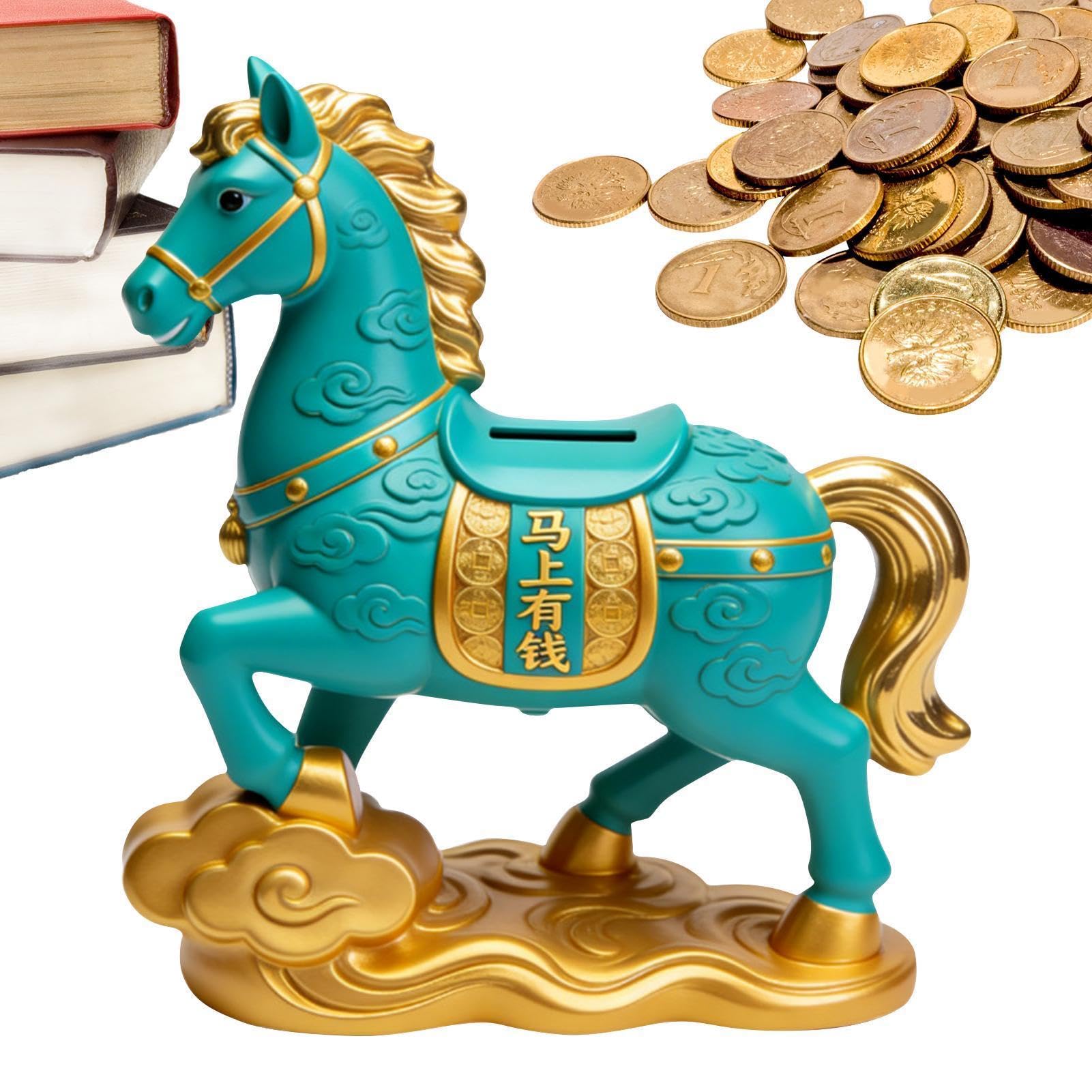 Figurine cheval en résine haute finition pour décoration de salon et bureau