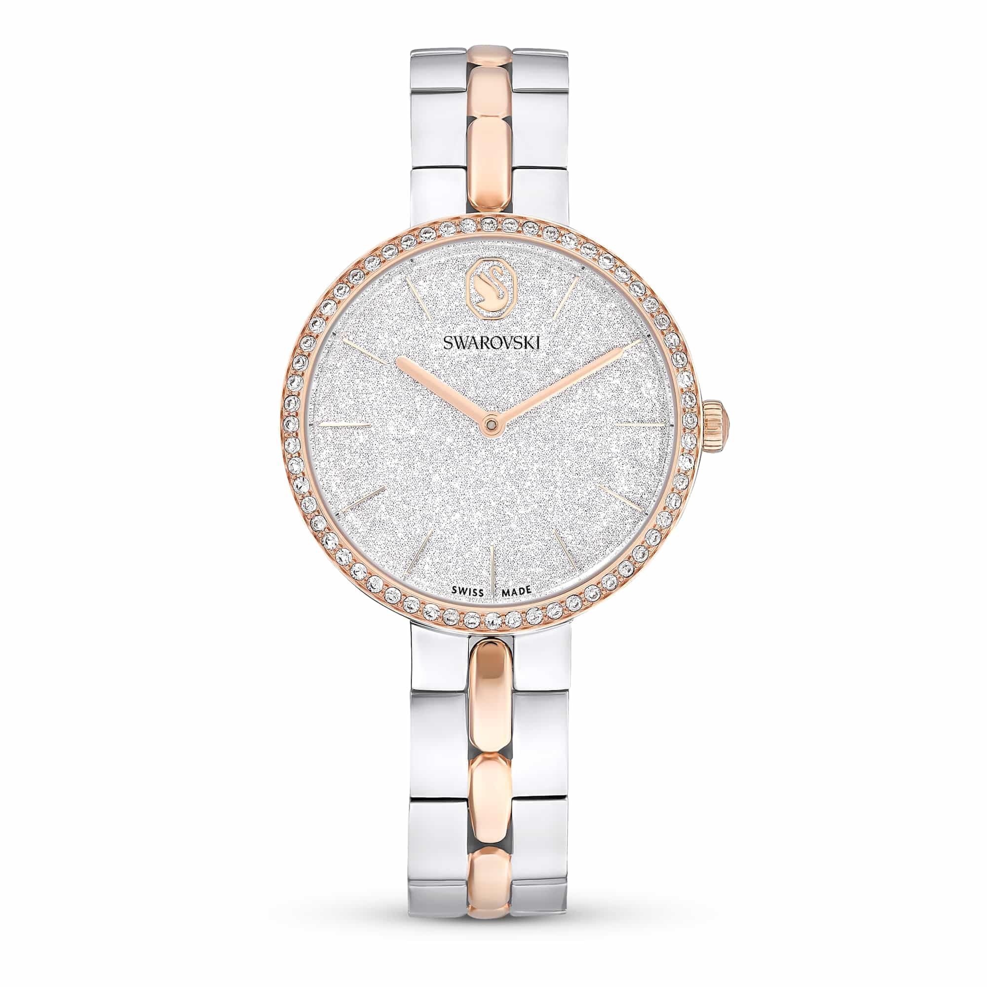 Swarovski Cosmopolitan Watch, Swiss Made, Metal Bracelet, Silver-Colored, Mixed Metal