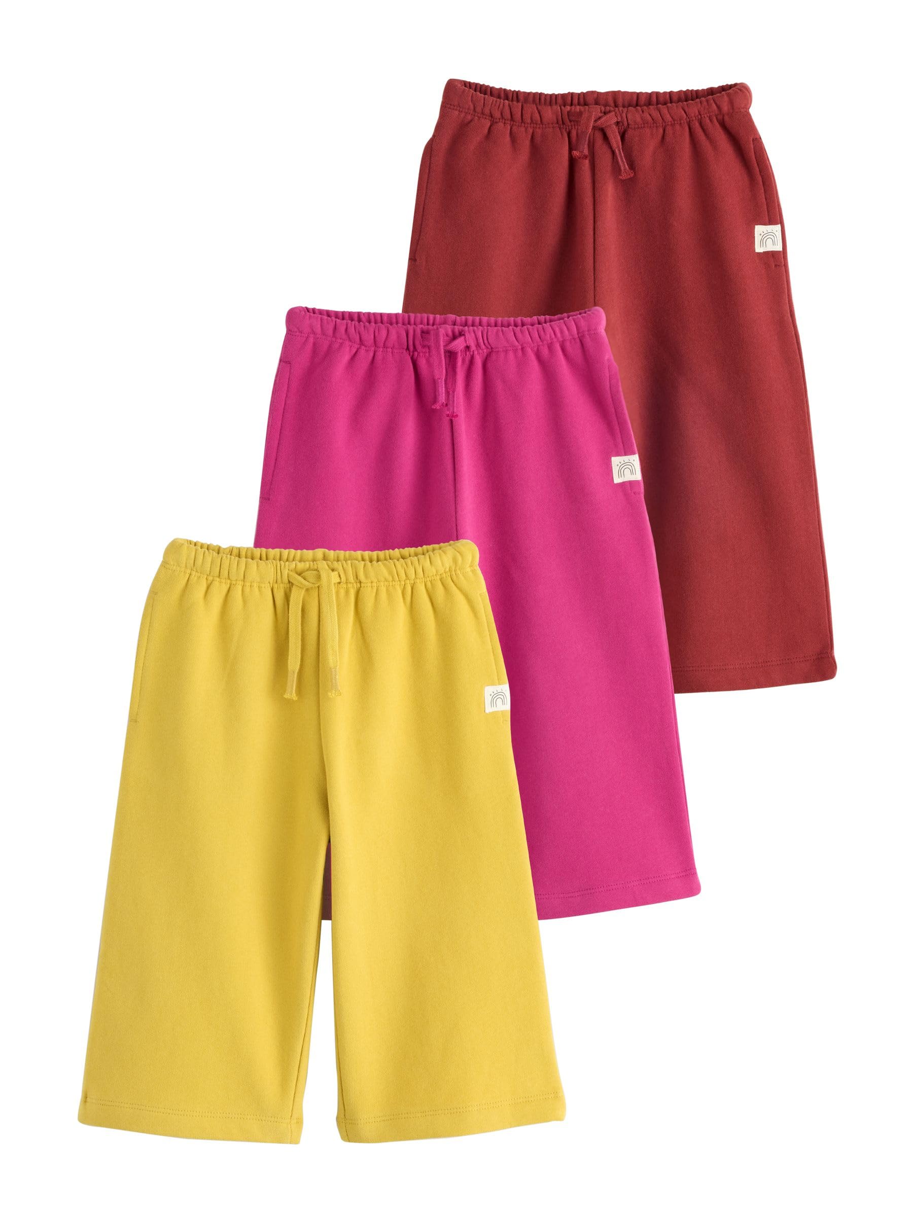 NEXT Ragazza Confezione da 3 Pantaloni da Jogging con Gamba Larga