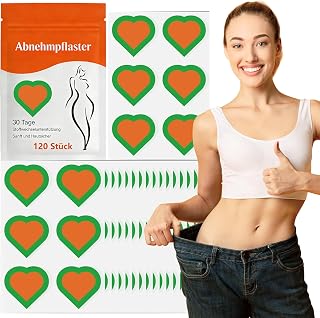 Abnehmpflaster, Natürliche Kräuterextrakte, Sanfte Beruhigung für Alle Körpertypen, 120 Stück (1 Packung)