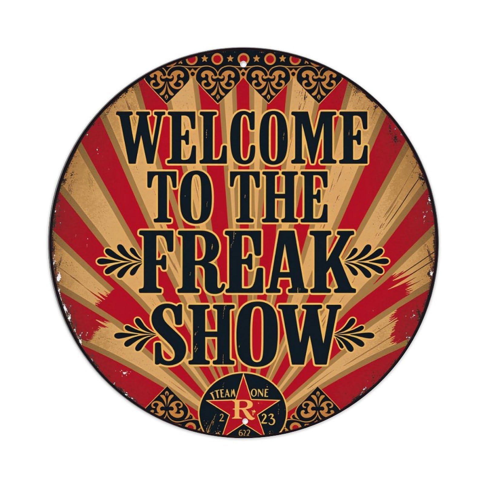 Welcome To The Freak Show Tin Sign Vintage Style Home Bar Garden Wall Plaque Decor Metal Poster 8x12 Inch