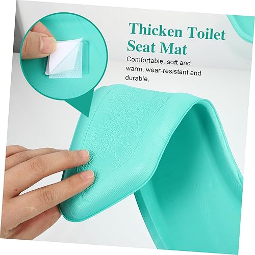 Miniatura 7 de Artibetter 3 piezas Cubierta de inodoro acolchada para asiento de inodoro, almohadillas de asiento de inodoro, pegatinas decorativas, calcomanías