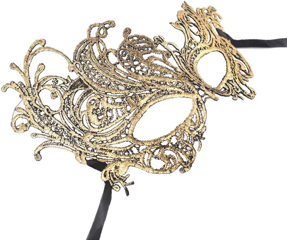 MYMENU Masquerade Mask for Women Venetian Lace Eye Mask For Party Prom Ball Costume Mardi Gras