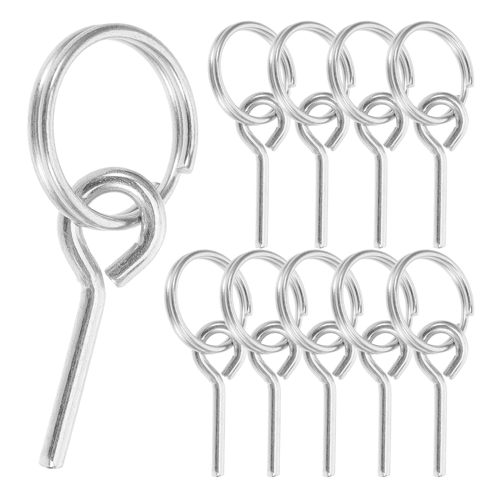 HANABASS 12pcs Outdoor Tent Connectors High-strength Metal Pole Pins and Rings Wind-resistant Lightweight Replacement Parts for Camping Hiking and Tent Support Joints