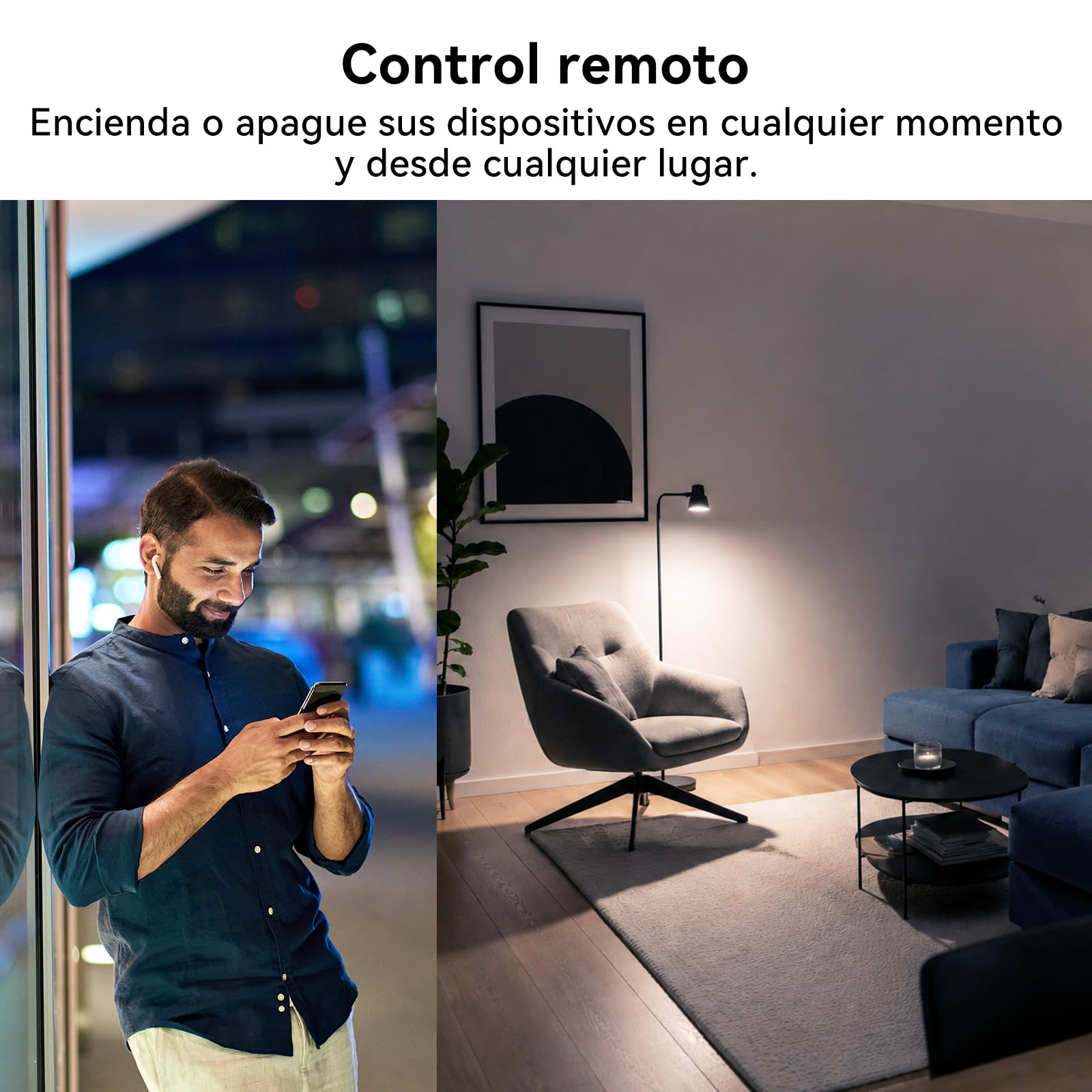EIGHTREE Enchufe Inteligente Mini con Medición de Energía, TÜV Certificado | Temporizador enchufe, control por voz y app, programación, compatible con Alexa y Google Home, Control remoto, 2,4 GHz WiFi