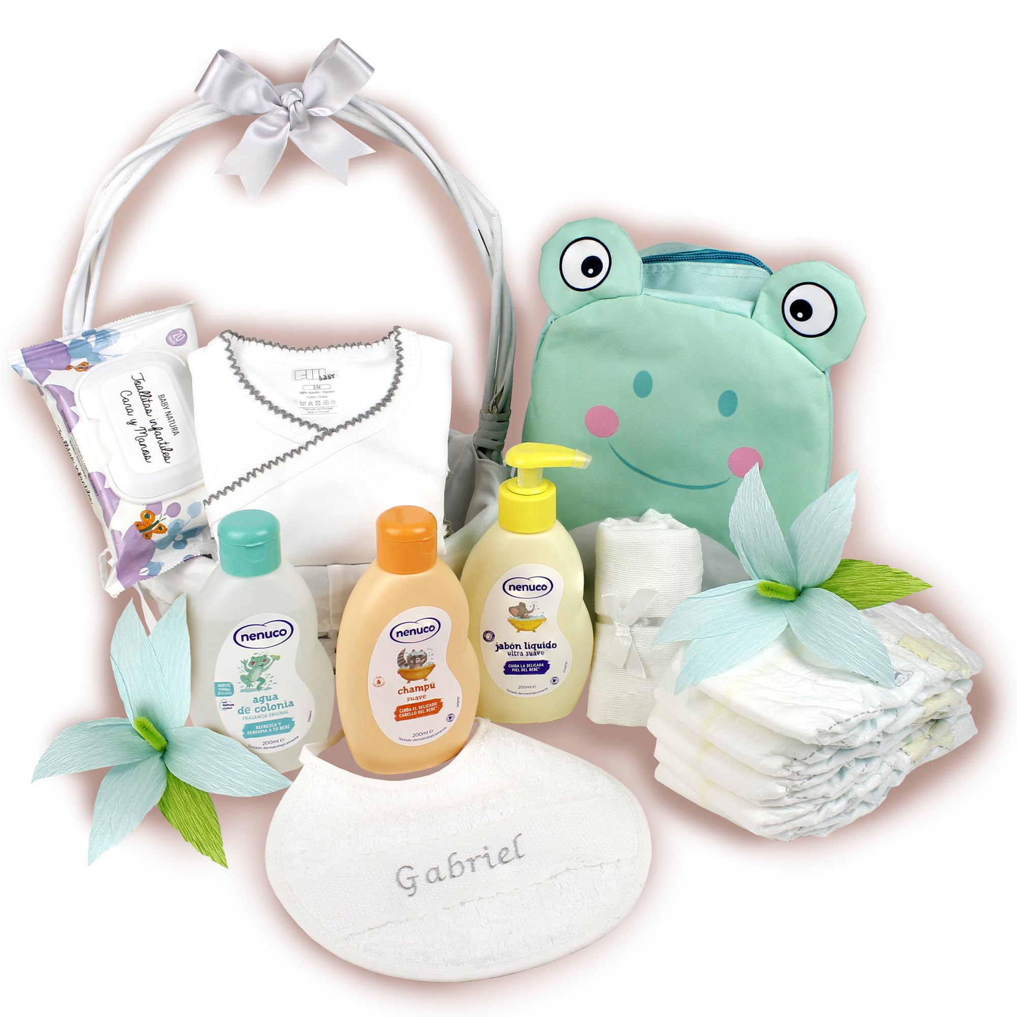 Cesta Regalo Bebe NENUC O-Pack Bebe-Regalo Bebe Recien Nacido Niño-Cestas Bebe-Regalo Recien Nacido-Cosas Para Bebes Recien Nacidos-Regalo Bebe Recien Nacido Niña-Regalos Para Bebes-Ropa Bebe (Gris)