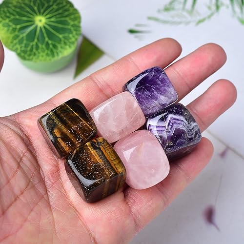 Miniatura 10 de Piedras de whisky de cuarzo rosa, cubos de hielo de cristal para bebidas, rocas de whisky, cubos de vino de 0.8 pulgadas, regalos para mujeres,