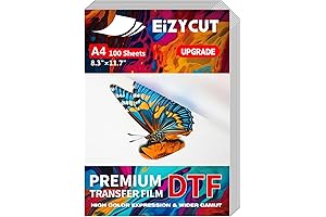 DTF Transfer Film A4, 100 Sheets for Dark Fabric Transfer