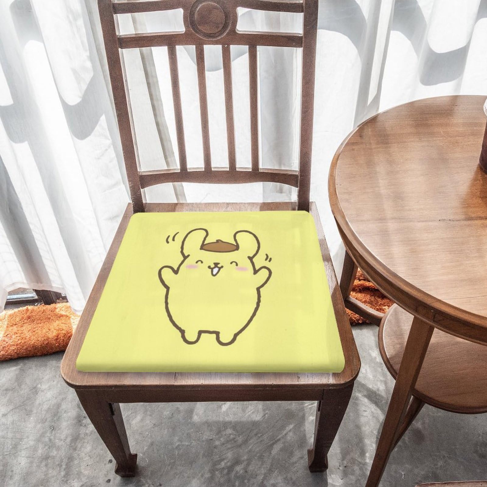 Amazon.co.jp: ポムポムプリン 座布団 クッション やさしい座り心地