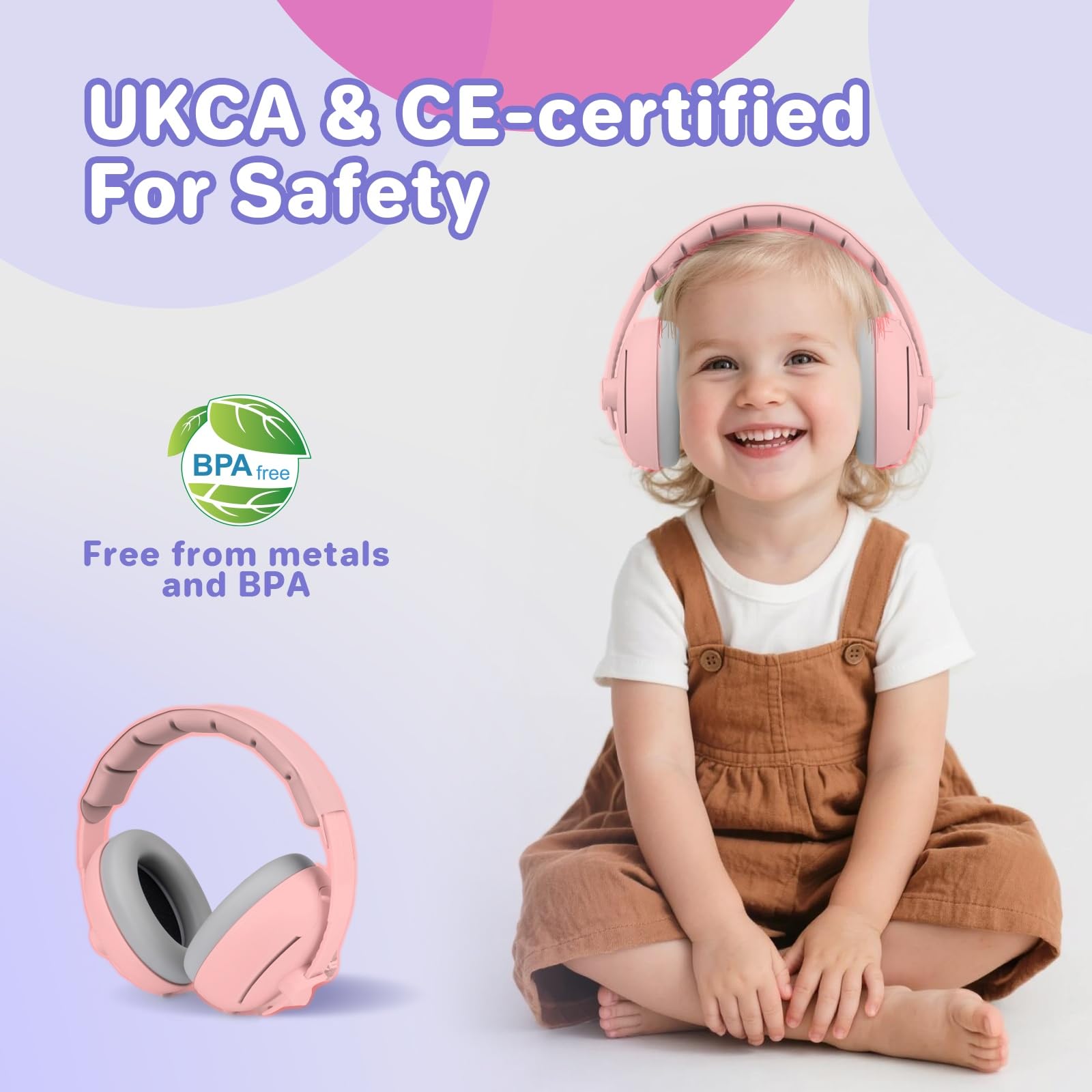 YingErTool 2-in-1 Baby Ear Defender for Babies and Toddlers up to 4 Years, Noise Reduction Adjustable Earmuffs - Image 4