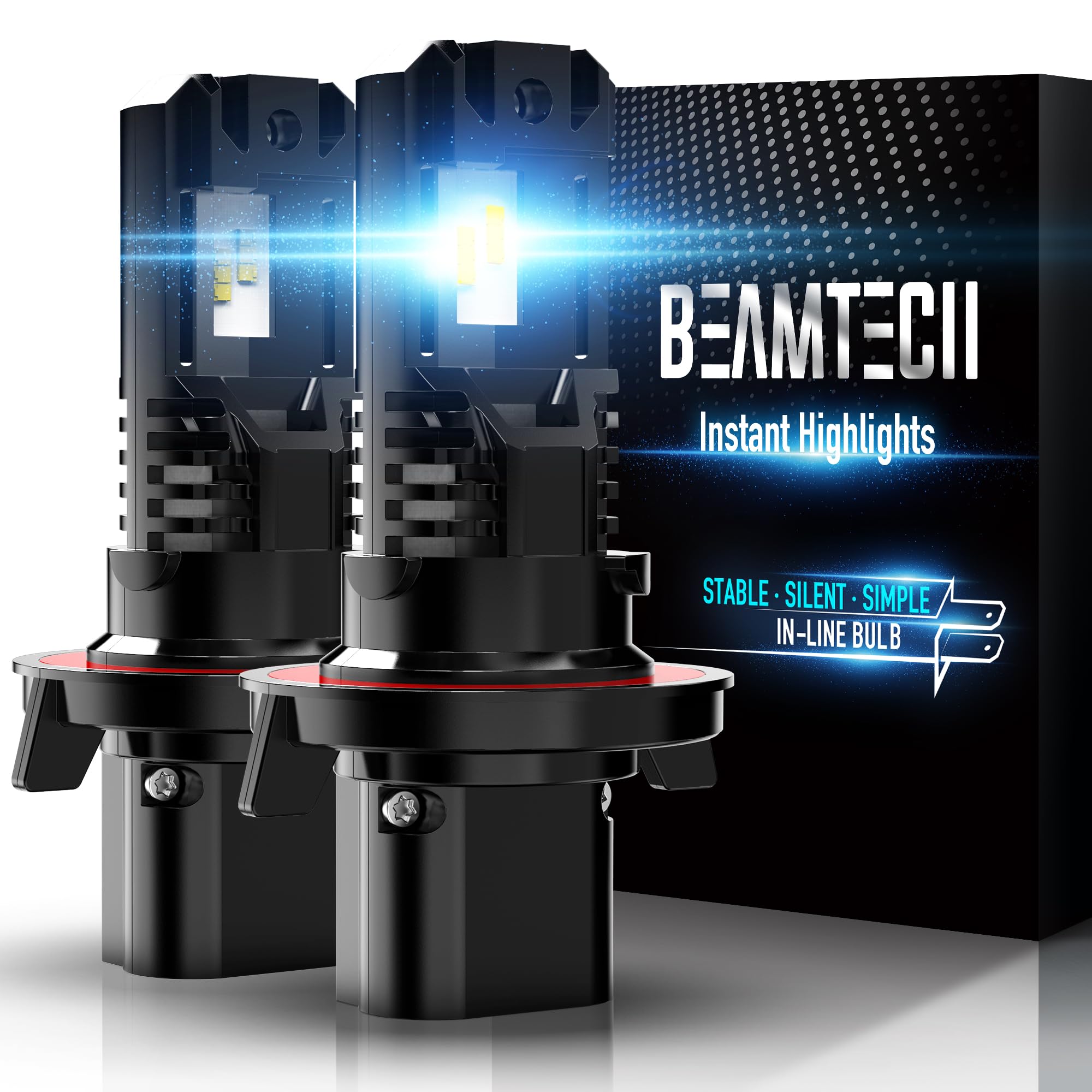BEAMTECH H-13 9008 Powersport Bulb For H13 Off-Road Or Fog Light 2 PCS