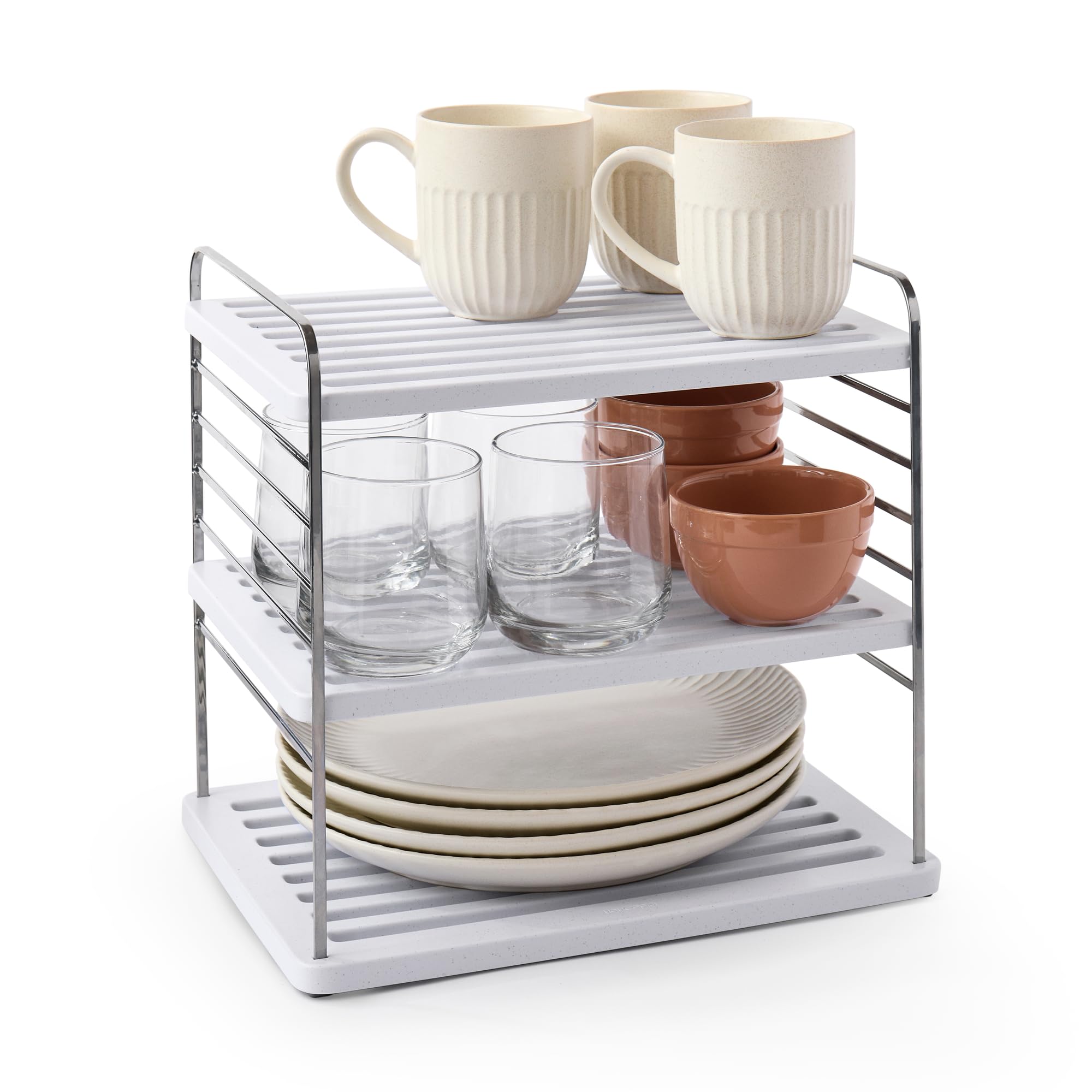 Photo 1 of YouCopia UpSpace Cabinet Box Organizer, Adjustable Kitchen Pantry Shelf for Plastic Wrap and Foil Storage, Large Premium Edition