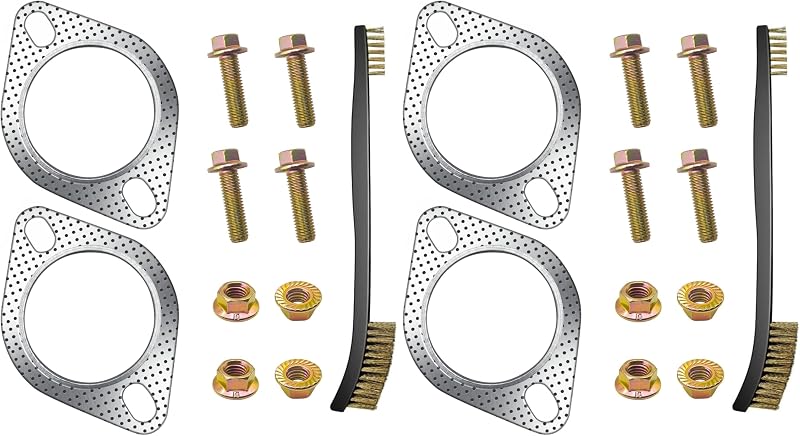Junta de escapamento Strongthium 2,5" com 2 furos e kit de reparo – 2 unidades