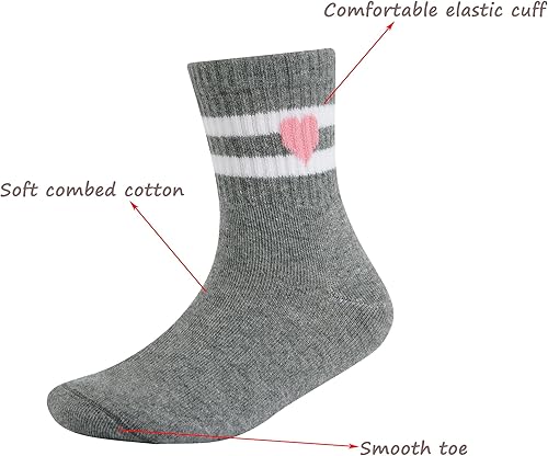 Miniatura 6 de CHUNG Paquete de 810 calcetines deportivos de algodón básico para niños y niñas, uniforme escolar de otoño, casual, deportes