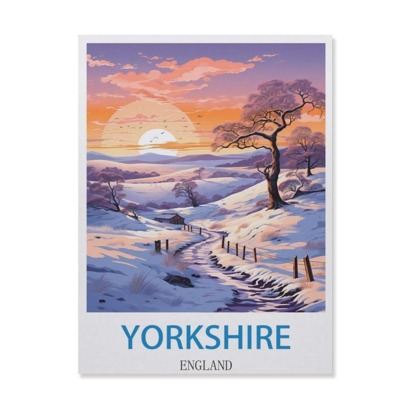 Vintage Art Metal Signs Funny Sign，Yorkshire England(30x40cm）