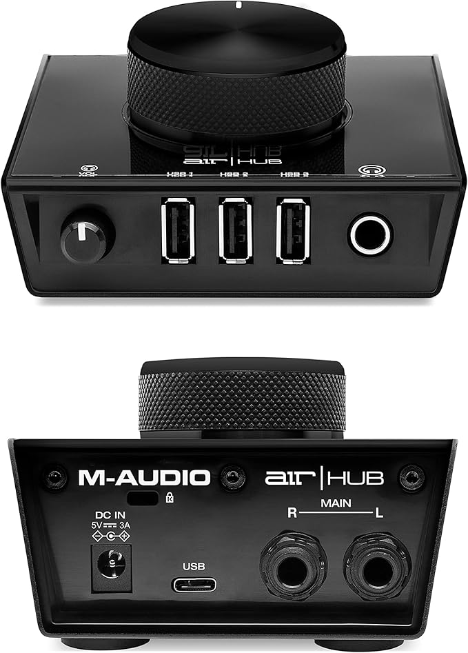 Interface De Audio USB MAudio Airhub Monitor Amplificador de Headphone
