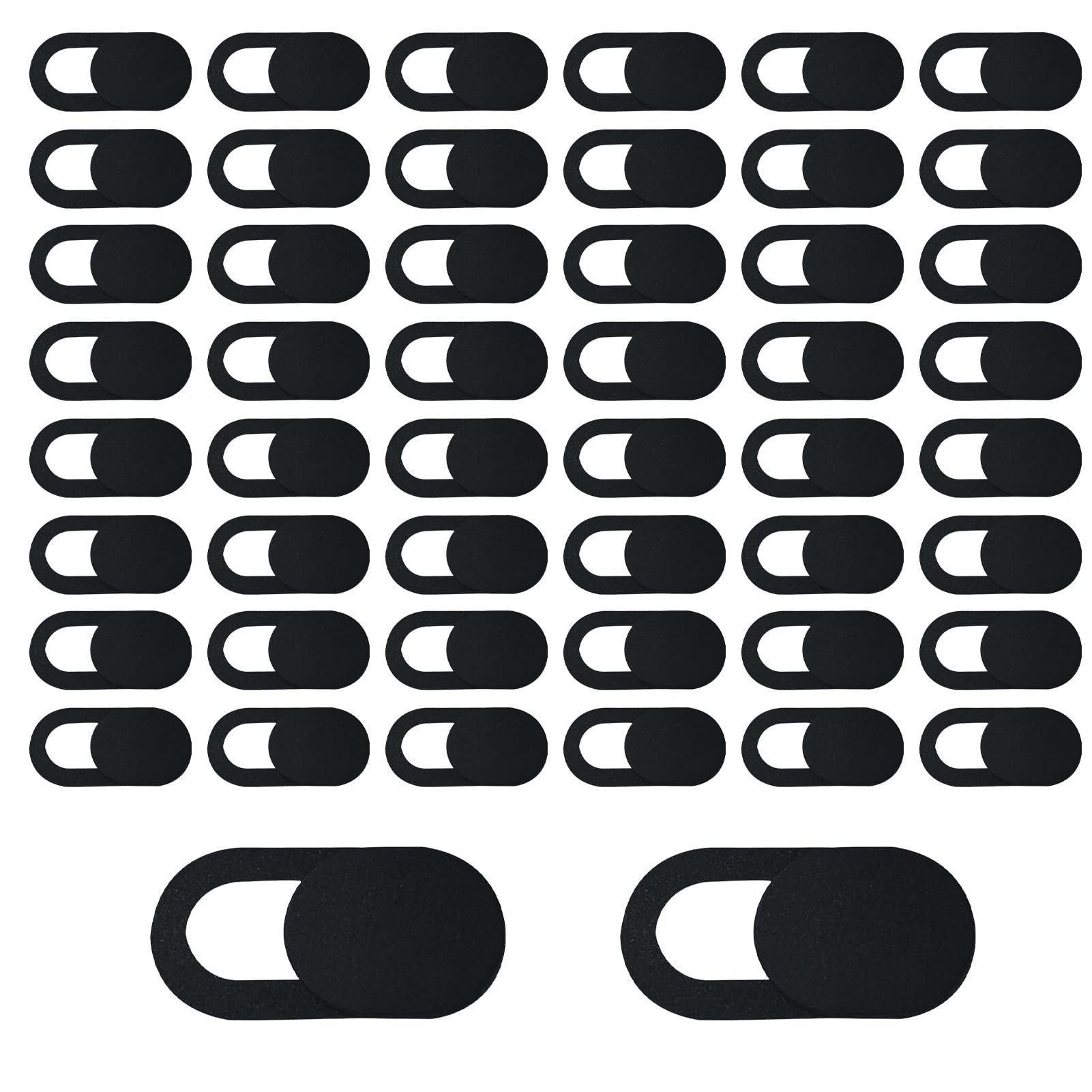Cache Webcam Ultra-Fin Lot de 50, Protection Caméra pour Ordinateur Portable Tablette Smartphone, Coulissant Discret pour PC Noir