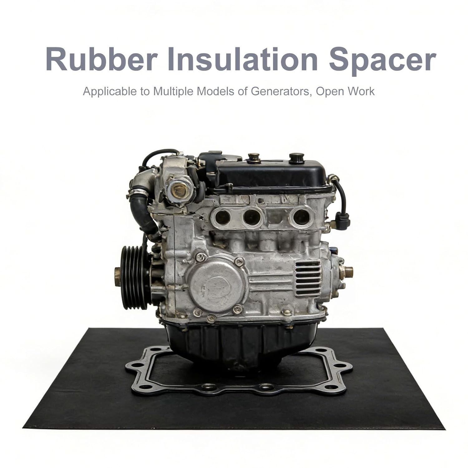 FUOYLOO Generators Vibration Absorbing Mat - Rubber Insulation Pad - Heavy Duty Anti-Skid Noise Reduction Base for Home Appliances, RVs, and Fitness Equipment