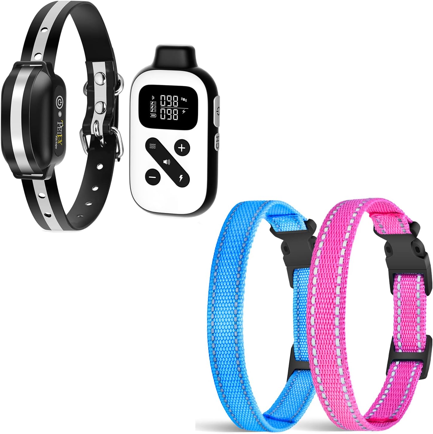 PetJoy Shock Collar with 2 Additional Nylon Collars Pet