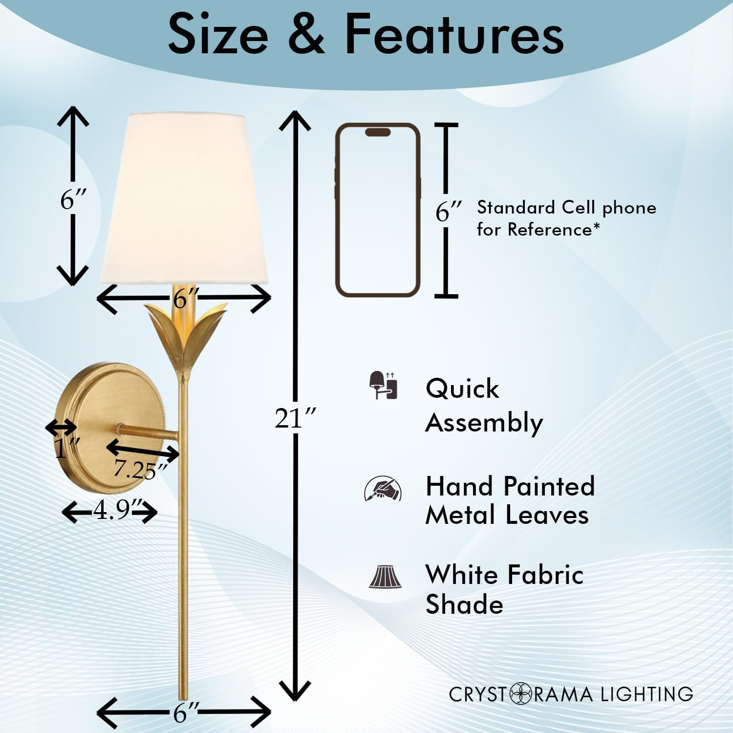 Crystorama Broche 1 Light Antique Gold Sconce