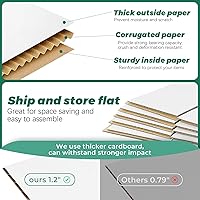 Vista 2 de Mat Board Center, caja de correo de 7 x 7 x 7 pulgadas, caja de cubo de 7 pulgadas, caja de embalaje cuadrada de regalo pequeña, cartón corrugado